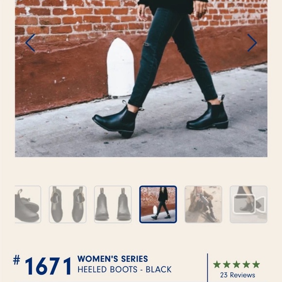 #1671 Blundstone Women’s Heeled Booties in Black - Chelsea Boot - Picture 5 of 5